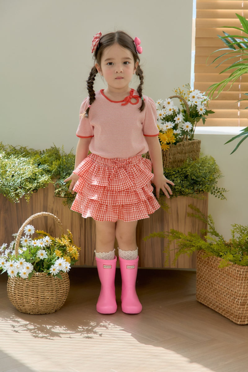 Jazz - Korean Children Fashion - #toddlerclothing - Stripe Ribbon Blouse Tee - 3