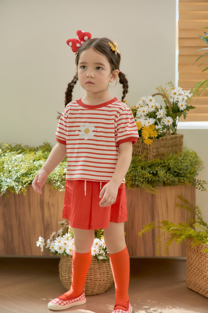 Jazz - Korean Children Fashion - #toddlerclothing - Flower Embroidery Blouse Tee - 2