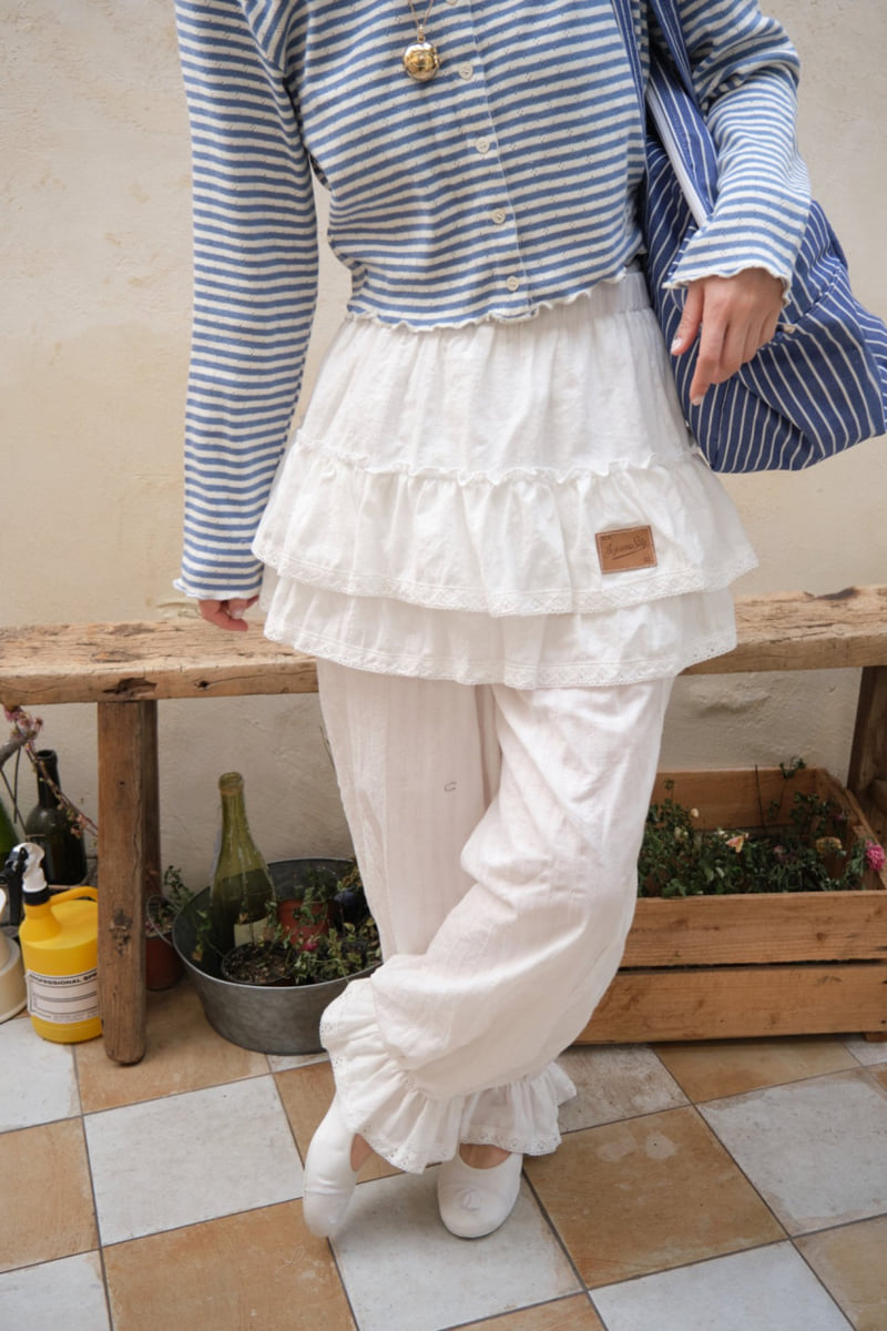 Jejeunosity - Korean Women Fashion - #womensfashion - Adult Vanilla Frill Pants - 6