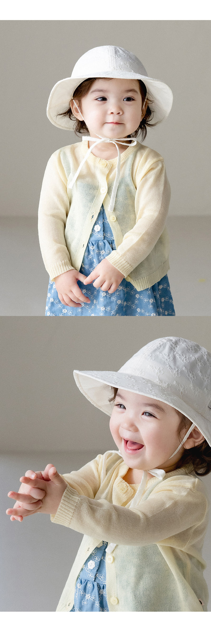 Kids Clara - Korean Baby Fashion - #babyclothing - Rev Eyelet Baby Sunhat - 2