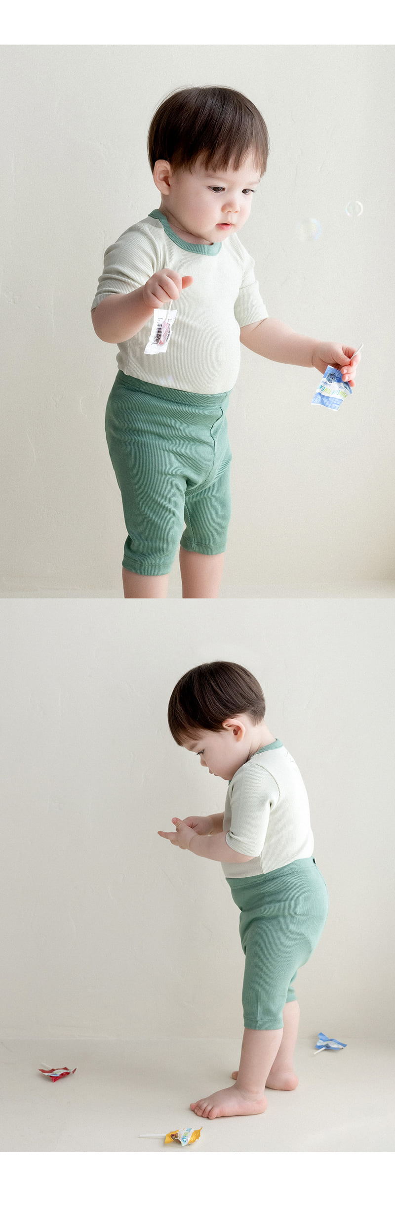 Kids Clara - Korean Baby Fashion - #babyfever - Seirang Rib Baby Easywear - 5