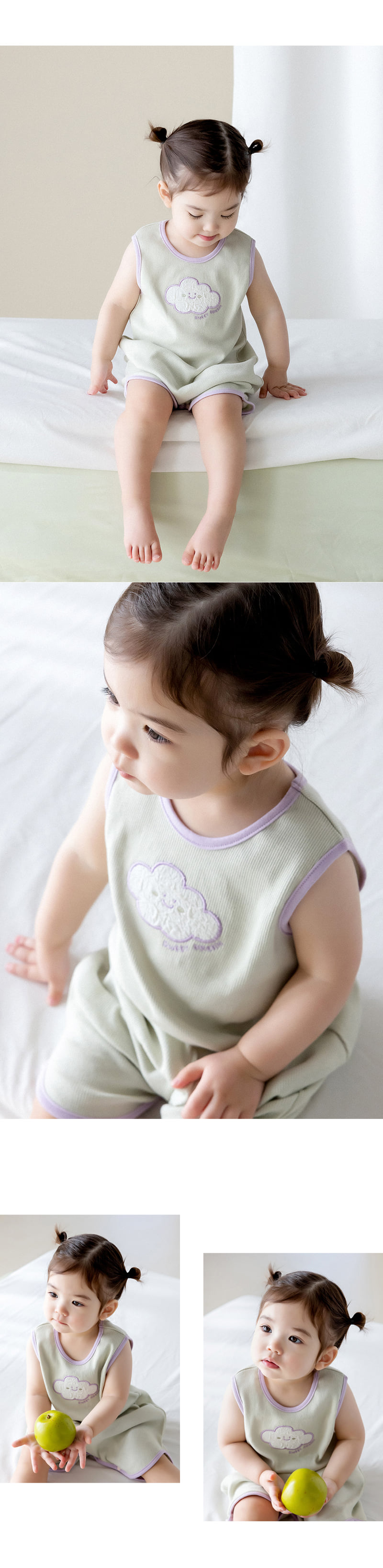 Kids Clara - Korean Baby Fashion - #babygirlfashion - Luri Baby Sleep Vest - 5