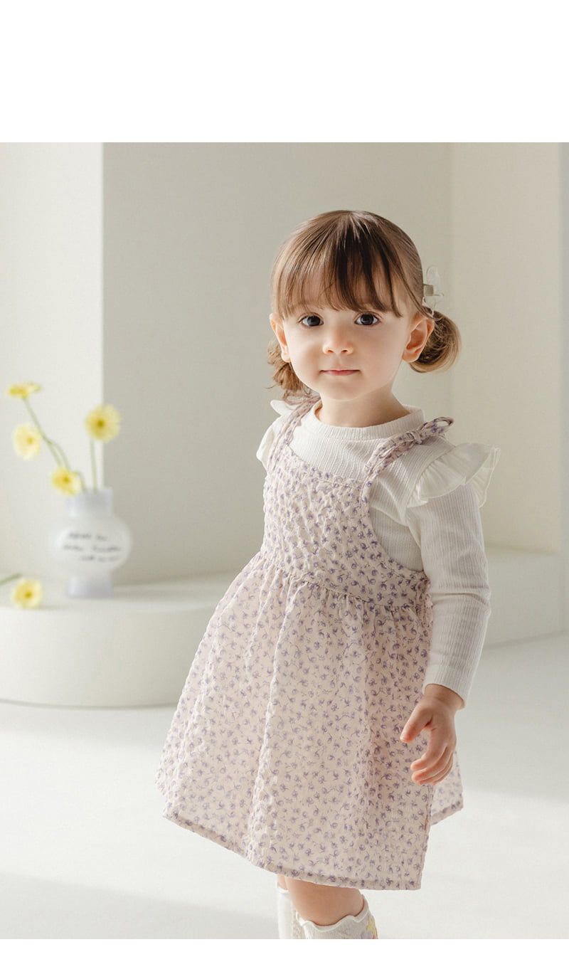 Kids Clara - Korean Baby Fashion - #babyoninstagram - Genie Cozy Frill Baby Tee