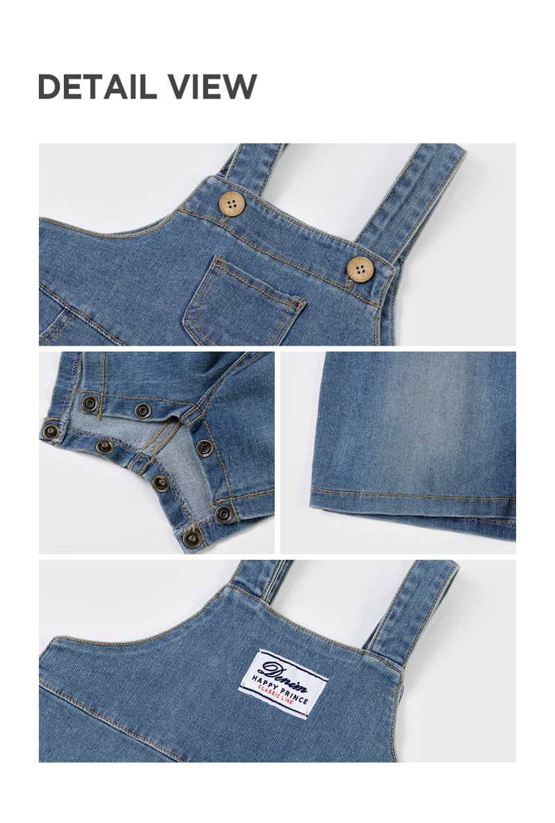 Kids Clara - Korean Baby Fashion - #babyootd - Edgar Denim Baby Overalls - 5