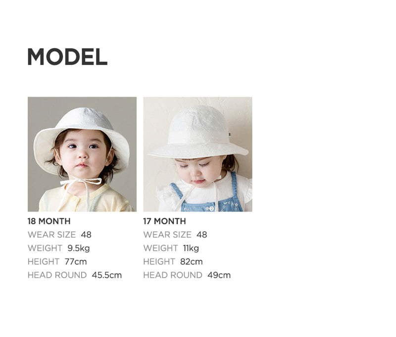 Kids Clara - Korean Baby Fashion - #babyoutfit - Rev Eyelet Baby Sunhat - 9