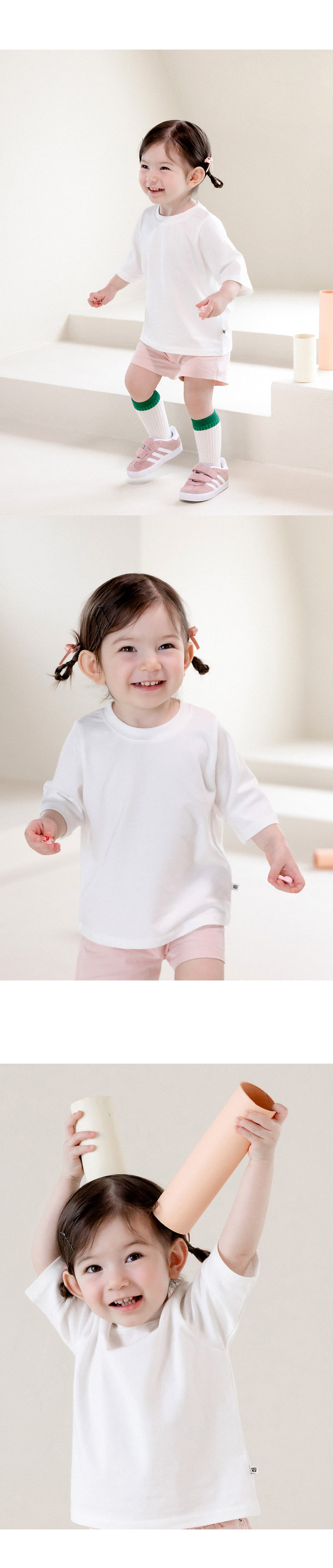 Kids Clara - Korean Baby Fashion - #babyoutfit - Pure Basic T-shirt - 4