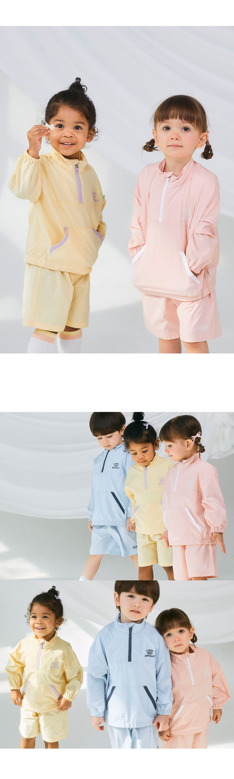 Kids Clara - Korean Baby Fashion - #onlinebabyshop - Lollipop Anorak Set-up - 2