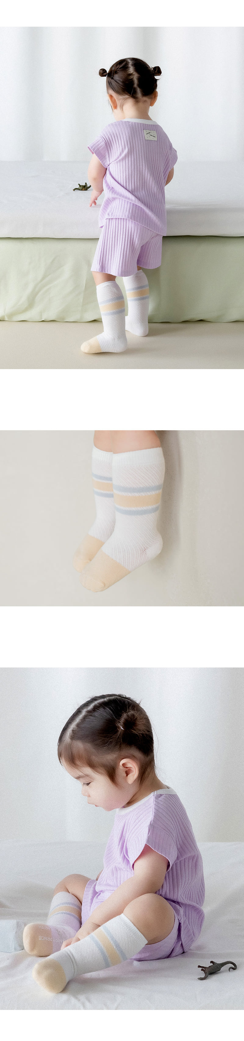 Kids Clara - Korean Baby Fashion - #onlinebabyshop - Benna Summer Baby Knee Socks (set of 5) - 2