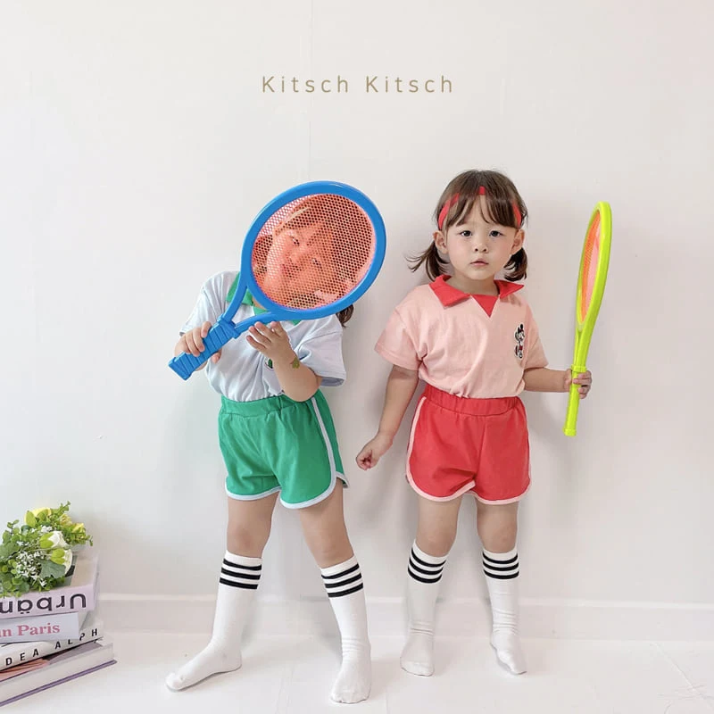 Kitsch Kitsch - Korean Baby Fashion - #babyfashion - Tennis M Top Bottom Set - 2