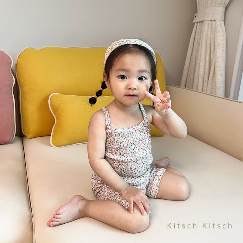 Kitsch Kitsch - Korean Baby Fashion - #babyfever - Flower String Sleeveless Set