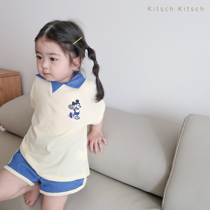 Kitsch Kitsch - Korean Baby Fashion - #babyfever - Tennis M Top Bottom Set - 4