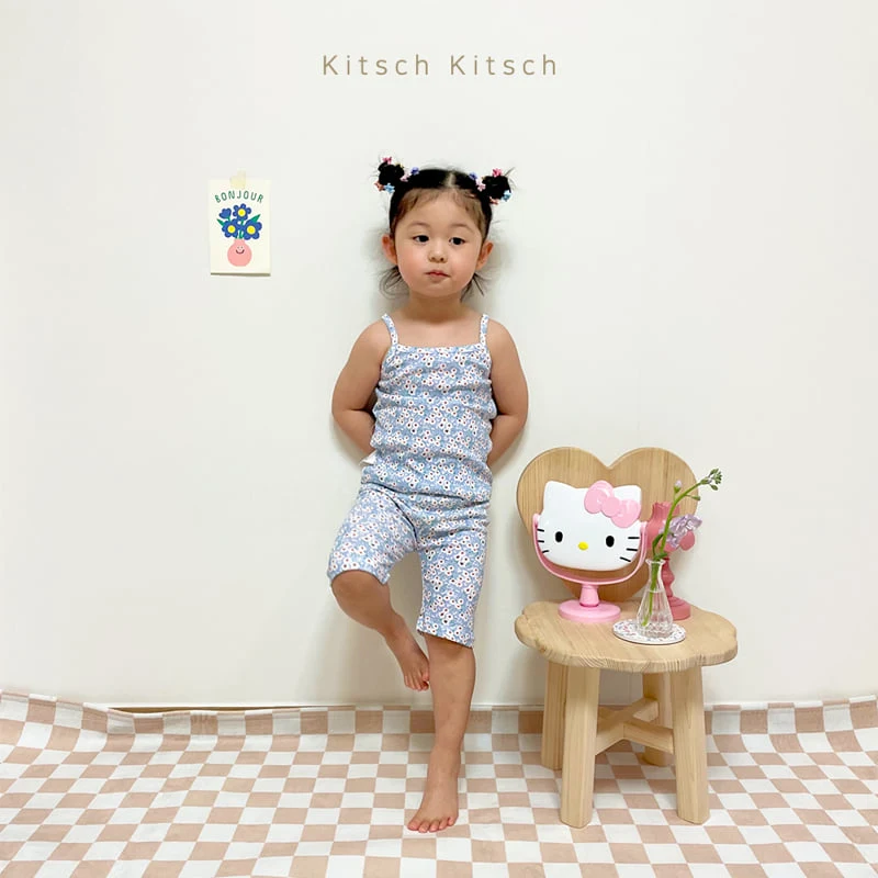 Kitsch Kitsch - Korean Baby Fashion - #babylifestyle - Flower String Sleeveless Set - 4