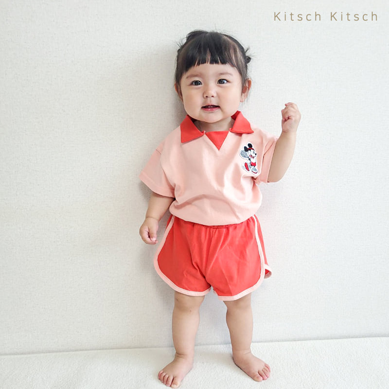 Kitsch Kitsch - Korean Baby Fashion - #babyootd - Tennis M Top Bottom Set - 7