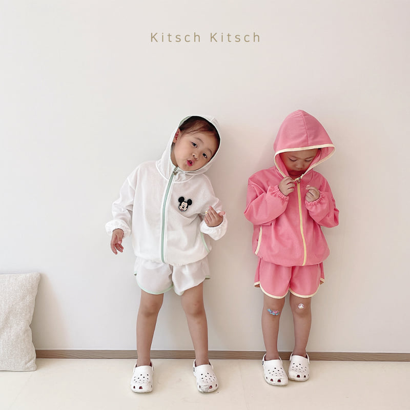 Kitsch Kitsch - Korean Baby Fashion - #babyoutfit - M Mesh Zip-up Set