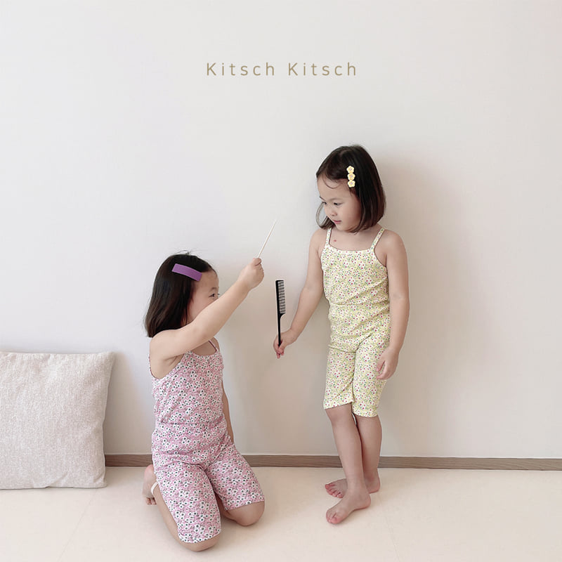 Kitsch Kitsch - Korean Baby Fashion - #babyoutfit - Flower String Sleeveless Set - 6