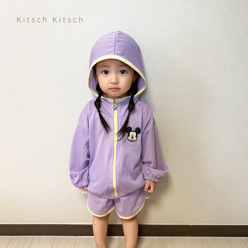 Kitsch Kitsch - Korean Baby Fashion - #onlinebabyboutique - M Mesh Zip-up Set - 4