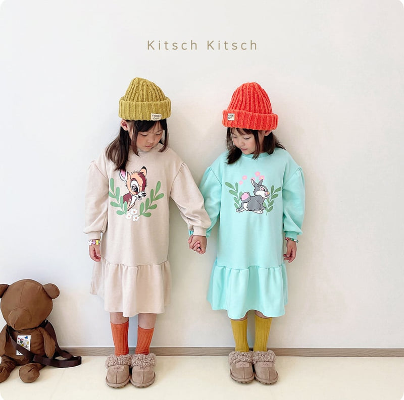 Kitsch Kitsch - Korean Children Fashion - #Kfashion4kids - D Low Shirring One-piece - 2