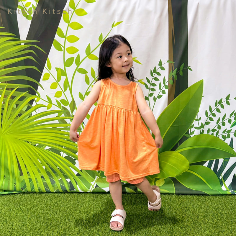 Kitsch Kitsch - Korean Children Fashion - #childofig - Sleeveless Slub One-piece - 6