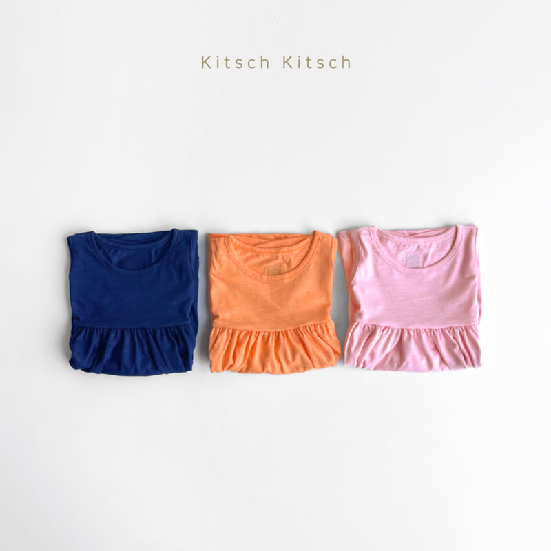 Kitsch Kitsch - Korean Children Fashion - #fashionkids - Sleeveless Slub One-piece - 10