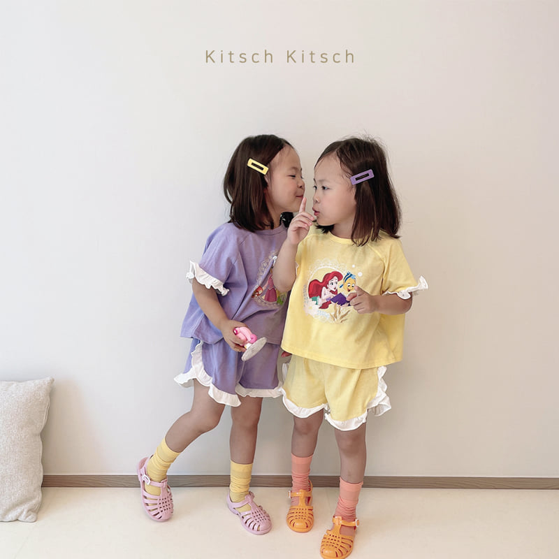 Kitsch Kitsch - Korean Children Fashion - #fashionkids - Princess Frill Top Bottom Set - 4