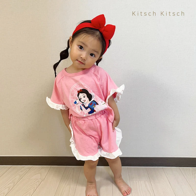 Kitsch Kitsch - Korean Children Fashion - #kidsstore - Princess Frill Top Bottom Set - 5