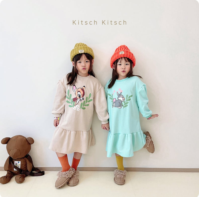 Kitsch Kitsch - Korean Children Fashion - #littlefashionista - D Low Shirring One-piece - 3