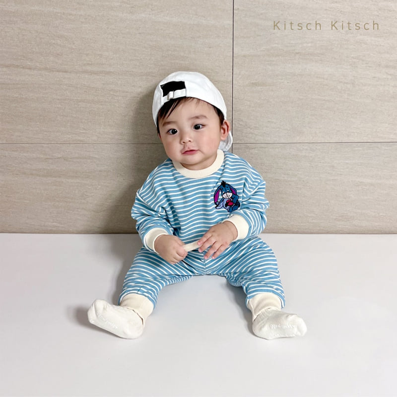 Kitsch Kitsch - Korean Children Fashion - #magicofchildhood - D Stripe Top Bottom Set - 6