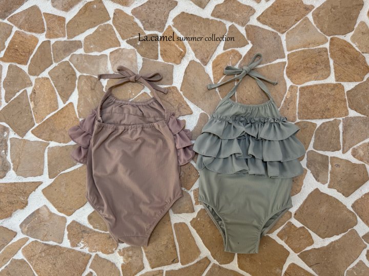 La Camel - Korean Baby Fashion - #babyboutiqueclothing - Frill Swimwear - 6