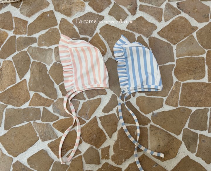 La Camel - Korean Baby Fashion - #babyfashion - Coco Stripe Swimhat