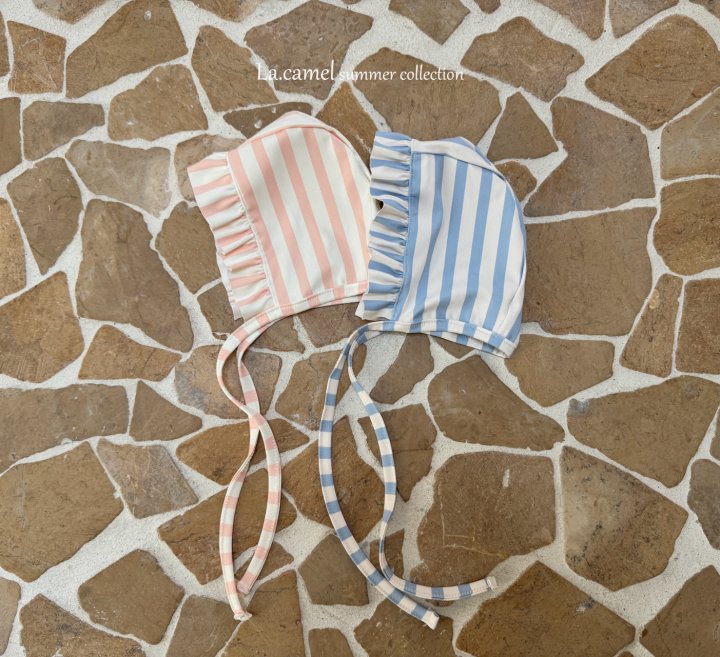 La Camel - Korean Baby Fashion - #babyfever - Coco Stripe Swimhat - 2