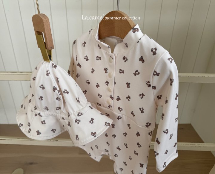 La Camel - Korean Baby Fashion - #babygirlfashion - Teddy Swimwear - 5