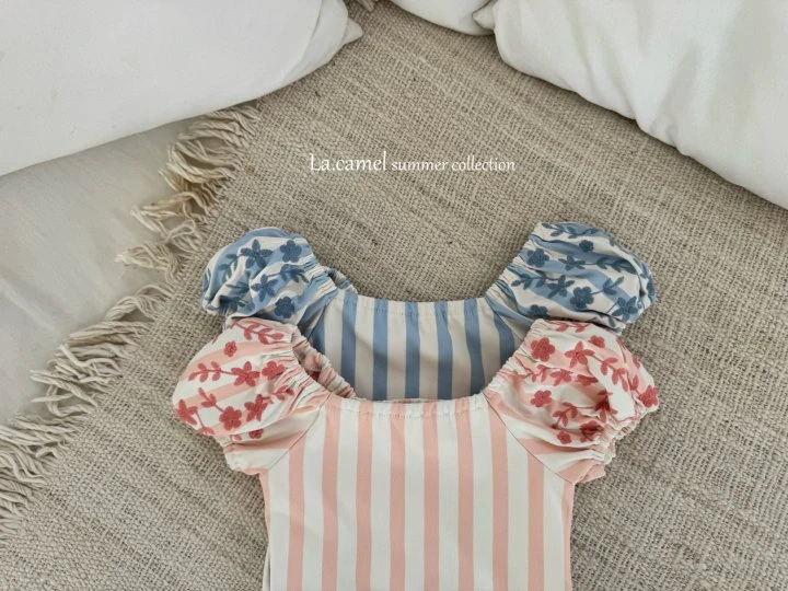 La Camel - Korean Baby Fashion - #babylifestyle - Coco stripe Swimwear - 3