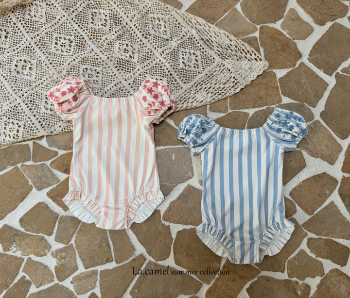 La Camel - Korean Baby Fashion - #babylifestyle - Coco stripe Swimwear - 4