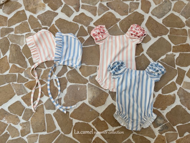 La Camel - Korean Baby Fashion - #babyootd - Coco stripe Swimwear - 5