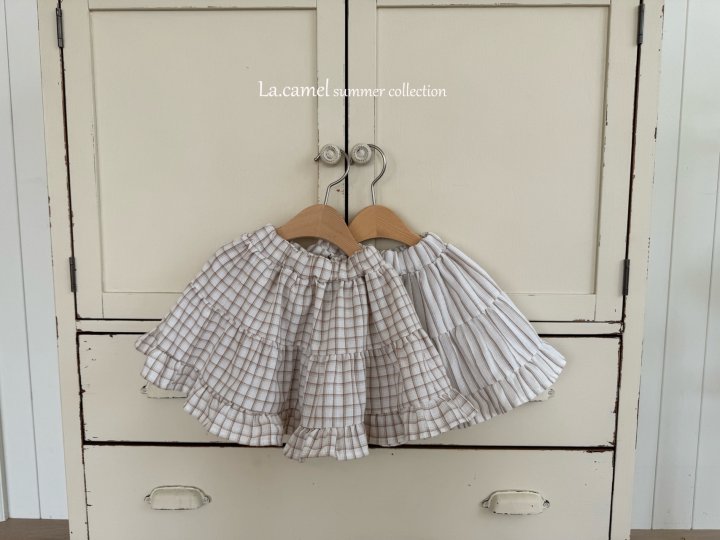 La Camel - Korean Baby Fashion - #babyootd - Latte Skirt - 3
