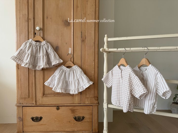 La Camel - Korean Baby Fashion - #babyoutfit - Latte Skirt - 5