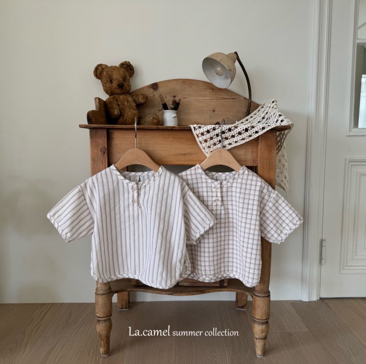 La Camel - Korean Baby Fashion - #babyoutfit - Latte Shirt - 3