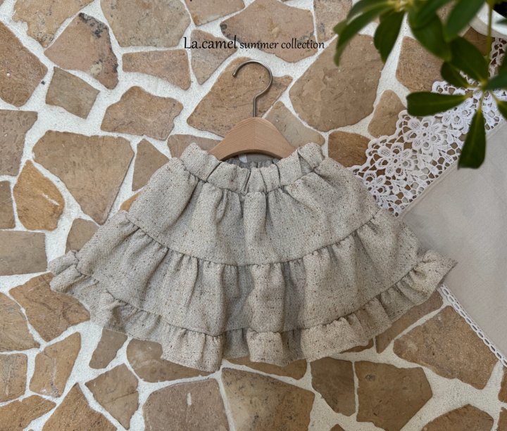 La Camel - Korean Baby Fashion - #onlinebabyshop - Tweed Skirt - 3