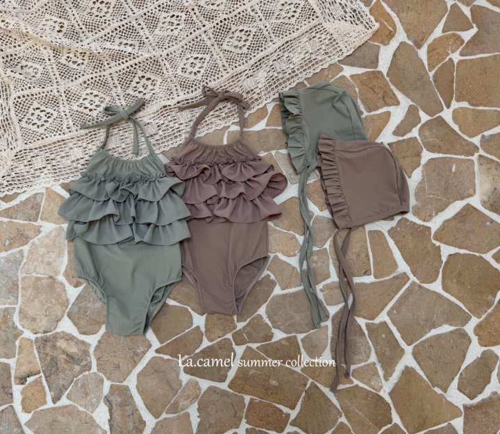 La Camel - Korean Baby Fashion - #onlinebabyboutique - Frill Swimhat - 4