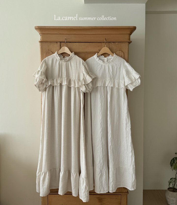 La Camel - Korean Women Fashion - #vintagekidsstyle - Rosa Adulit One-piece - 2