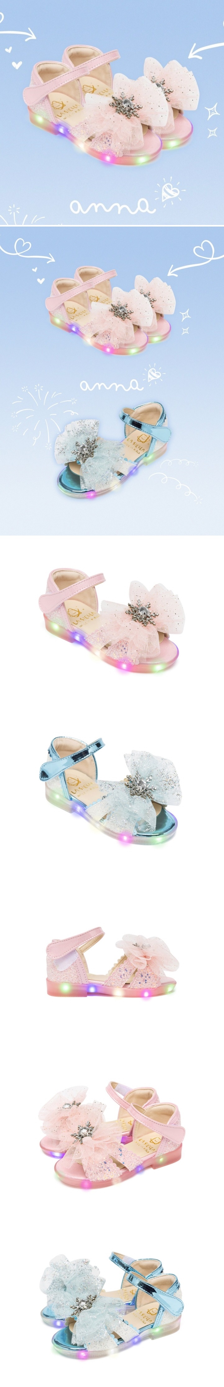 La Stella - Korean Children Fashion - #kidzfashiontrend - Anna Sandals LED