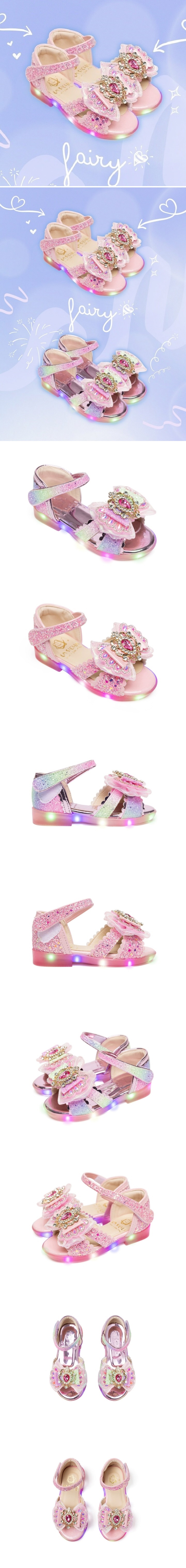 La Stella - Korean Children Fashion - #littlefashionista - Fairy Sandals LED