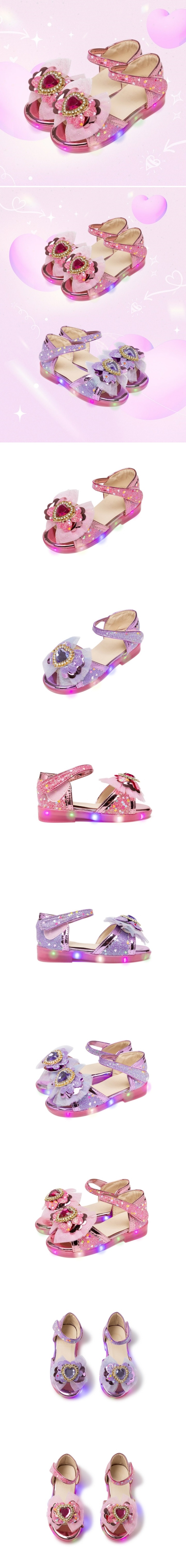 La Stella - Korean Children Fashion - #magicofchildhood - Pink Sandals LED