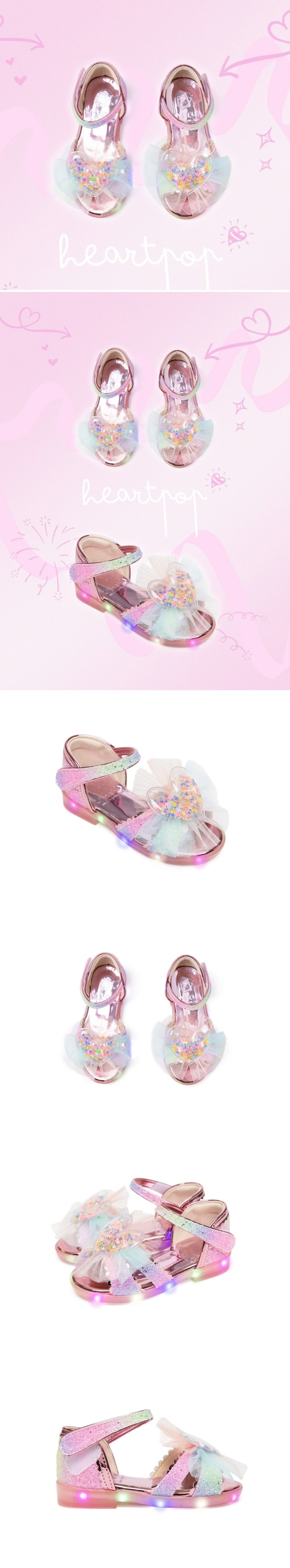 La Stella - Korean Children Fashion - #prettylittlegirls - Heart Pop LED