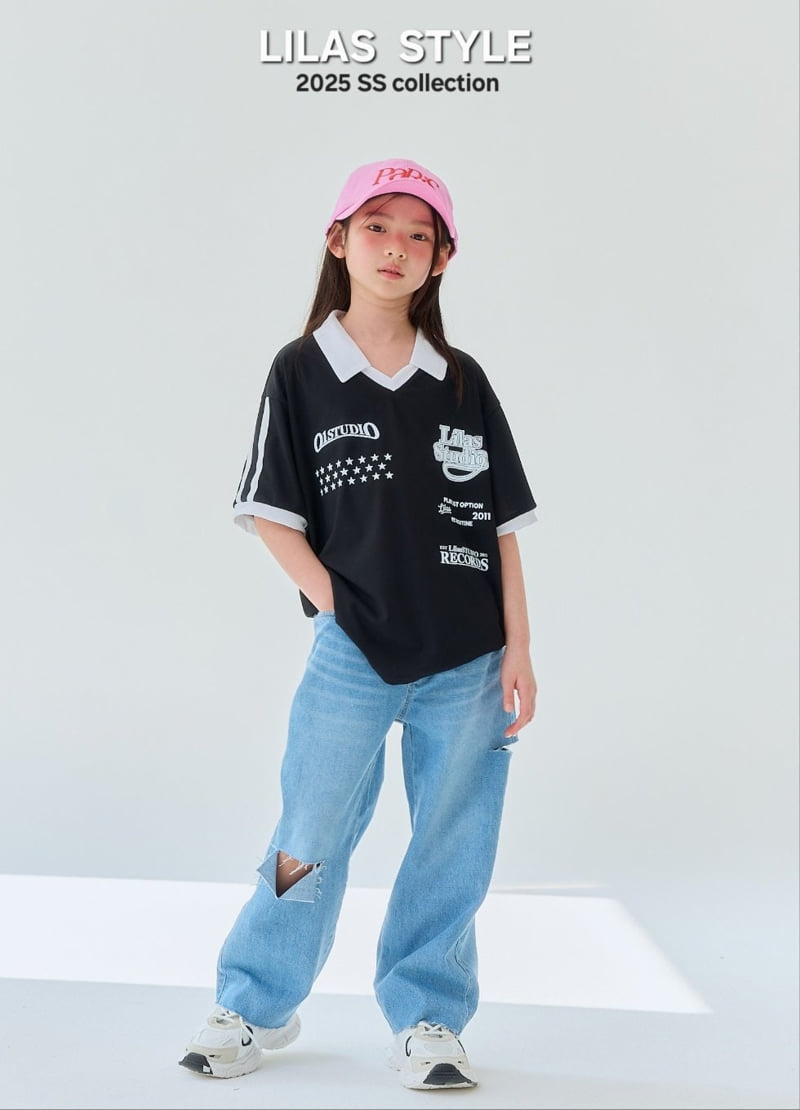 Lilas - Korean Children Fashion - #kidzfashiontrend - Collar Long Tee - 4