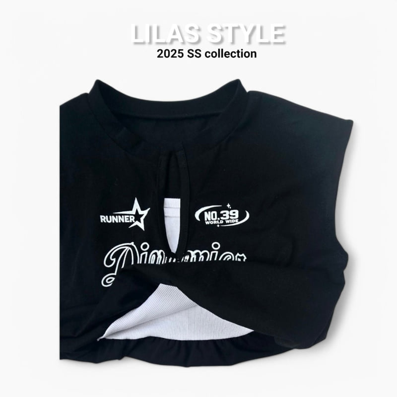 Lilas - Korean Children Fashion - #childofig - Rhythm Sleeveless Tee - 2
