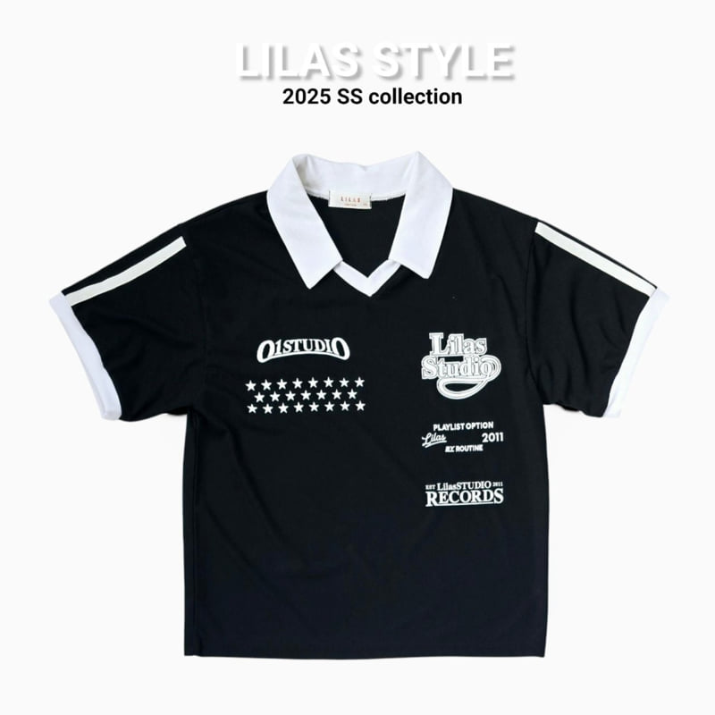 Lilas - Korean Children Fashion - #childrensboutique - Collar Long Tee - 11