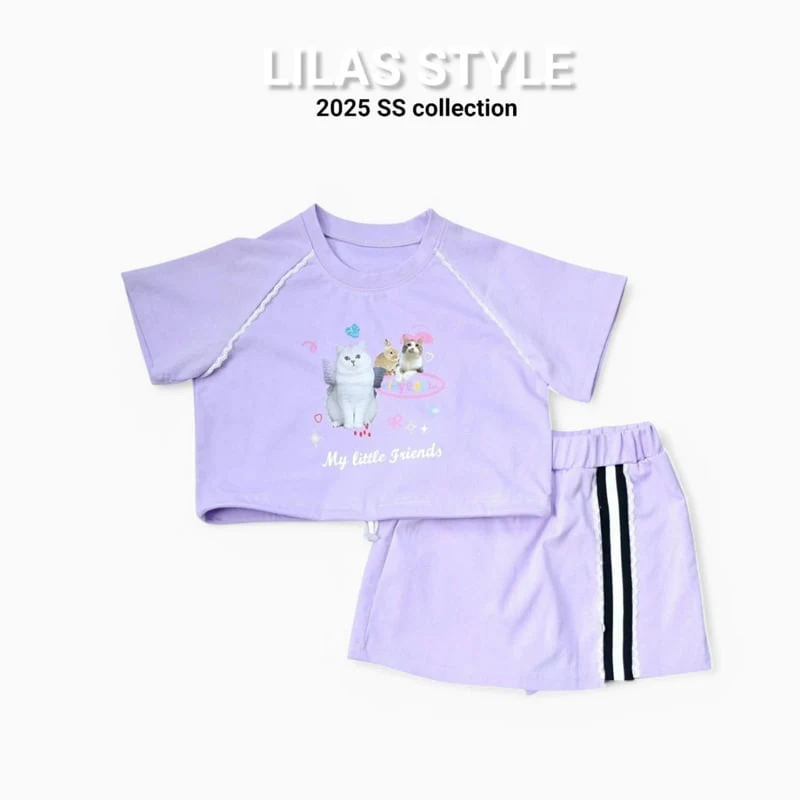 Lilas - Korean Children Fashion - #childrensboutique - Endol Cat Set - 2