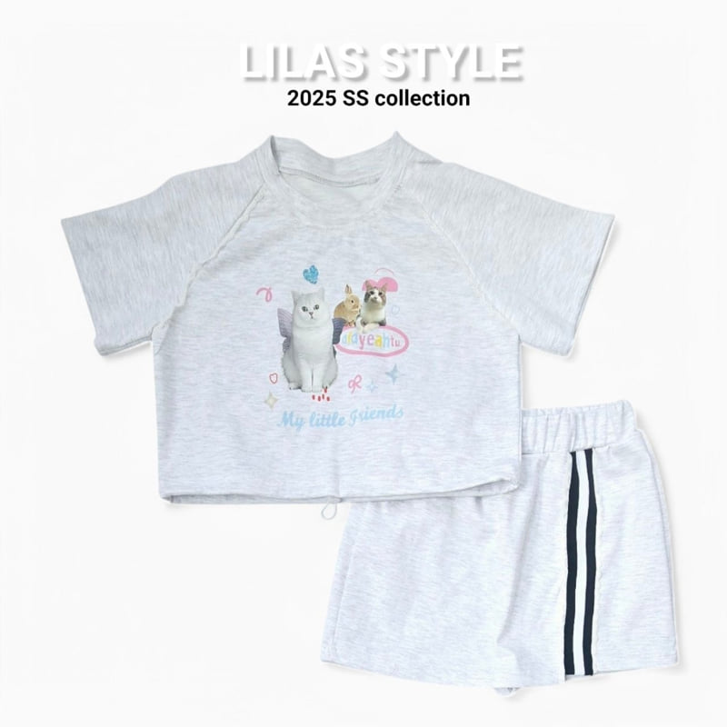Lilas - Korean Children Fashion - #designkidswear - Endol Cat Set - 4