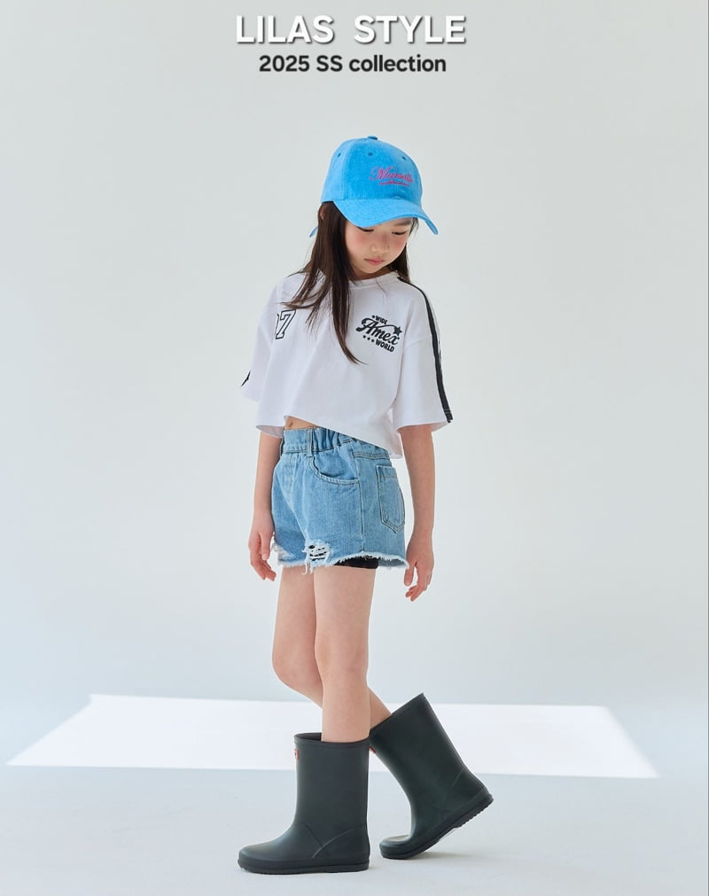 Lilas - Korean Children Fashion - #kidsshorts - Unique Blue Short Pants - 2